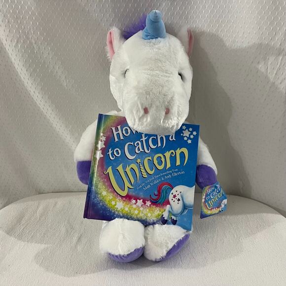 How To Catch A Unicorn Book & Plush 18 inch Plush Unicorn Stuffed Animal Set - Picture 1 of 7